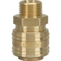 Raccord rapide – 1/4 Inch – Laiton – Filetage entrée, Matières, Fixation raccord – LÜDECKE