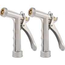Garden Hose Nozzle, Water Hose Sprayer Nozzle With Threaded Front, Full Size Zinc Metal Pi