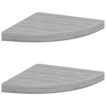 Maison Exclusive - Eck-schweberegale 2 Stk. Betongrau 35x35x3,8 C
