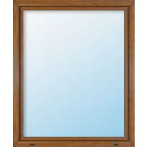 Uw 0,9 W/m²k Fenster Pvc, 3-fach Isolierglas, Weiss/golden Oak, 1-flügelig, Dreh/kipp, 100 X 80 Cm Din, Rechts