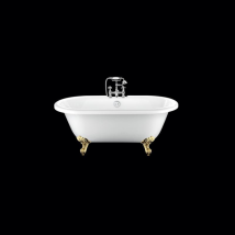 Vasca Da Bagno Freestanding Con Piedini Chelsea Bianca 170 Cm Piedini Di Aquila Dorati