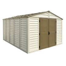 Caseta Jardín - Duramax - Woodbridge Plus 10.5 X 13 - Pvc - Color Beige/marrón