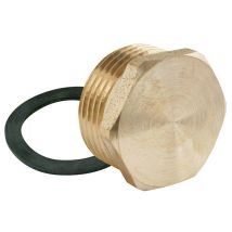 Enchufe macho 17/23 con junta – Latón – Multicolor – Ideal para radiadores