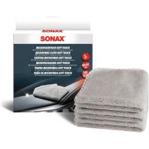 Chiffons - Microfibre - Très Doux - Carrosserie - Intérieur Auto - 3 Pièces - Sonax