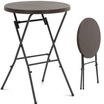 Uniprodo - Tavolo Pieghevole - 79 X 79 X 110 Cm - 75 Kg - Uso Interno Ed Esterno - Nero