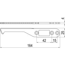 Abs - Imh Mitnehmerhaken Sf, 164 X 25 X 4 Mm, Universal, Din, Schwarz Verzinkt