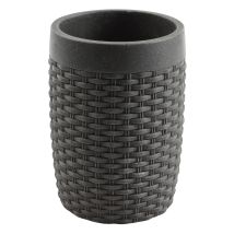 Vaso B-SUIT Gris Oscuro – Polirresina – Detalles Cromados