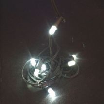 Euronatale - 20 Led Weiße Kette Gummiertes Kabel Für Den Außenbereich 10 Meter