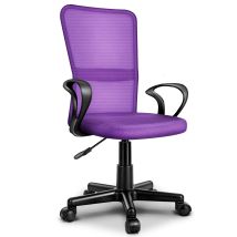 Tresko Chaise De Bureau Violette, Chaise Pivotante, Avec Accoudoirs Et Roulettes En Plastique À Roulement Doux, Réglable En Hauteur En Continu, Siège 