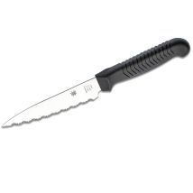 Ste-k05sbk Utility Knife De Küche De Gezahnte Klinge Spyderedge De Stahl Mbs-26 De 11,4 Cm De Lang Mit Griff De Polypropylen De Farbe Schwarz - 