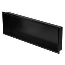 Luxebath - Nicho De Ducha De Acero Inoxidable 90x30x10cm Cm Negro Marco De Pared Empotrado Alicatable Estante Integrado Instalación Flexible Para 