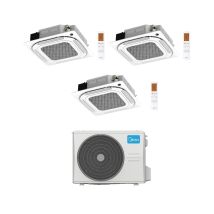 Midea Climatiseur Cassette 4 Voies Trial Split Mca4u 9+12+18 Avec M4oe-28hfn8-q Inverter R 32 Wi-fi En Option Classe A++