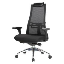 Altri - Silla De Oficina Sydney, Silla Ejecutiva De Malla Con Reposabrazos, Asiento De Oficina Ergonómico, Cm 71x69h110/118, Negro