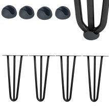 Hairpin Legs 4 Pezzi 60cm Nero Supporto Gamba Gamba Forcina Gamba Pettine Gamba Mobili Mobili - Melko