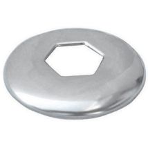 Roseta hexagonal cromada 1-2 cm – Diseño elegante y resistente – Ideal para flexibles prolongados