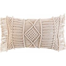 Douceur-dinterieur Cojín Desfundable Macramé Écru 30x50 Cm