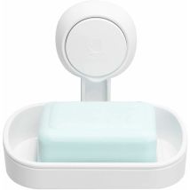 Porte Savon À Ventouse Sans Perage & Réutilisable 1 Seconde D'Installation Porte Savon Douche Rotation À 360° Charge 5kg Impérable Support Pour 