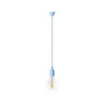 Kit sospensione Onlex in silicone E27 blu – Cavo intrecciato 1m – Decorazione per interni