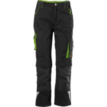 Fortis Kinder Bundhose 24 – Schwarz/Limegrün – Größe 98-104 – 65% Polyester, 35% Baumwolle – Waschbar bis 60°C