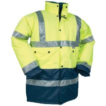 Parka De Signalisation Teiho Jaune Fluo/bleu Marine Txl - Codupal - Teihoxl