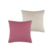 Coussin Duo 50x50 Violet Beige Clair