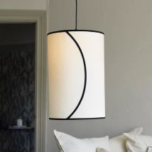[neuwertig] B-ware Pr Home Hängelampe Pendelleuchte Ava Bio Baumwolle Cremefarben Lampenschirm
