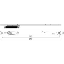 Abs - Imh Mitnehmerhaken Gf Uni 20 V Gr.2, 315 X 20 Mm,schwarz Verzinkt,din Links