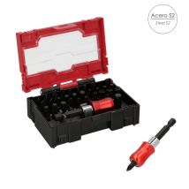 Wolfpack Linea Profesional Bit Di Cacciavite In Acciaio Con Adattatore Rapido Set 32 Pezzi