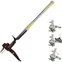 Weed Puller With Stainless Steel 4-claw & Foot Pedal Telescopic Dandelions Root Remover, Stand-up Manual Weed Tool For Garden Lawn(39 Inch/100cm) - 