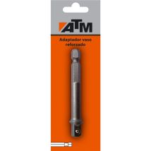 Adaptador Vaso Reforzado Marca Atm 3/8" X 65 Mm En Blister