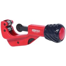 KS Tools Teleskop-Rohrabschneider 3-32mm mit ausklappbarem Innen-Entgrater Metallgehäuse Spezial-Werkzeugstahl Gewicht 270g