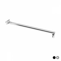 Braccio Di Supporto Tondo Per Walk-in, 2 Teste Snodabili, Finitura Cromo O Nero(dianflex) Misura: Cm 120 Nero