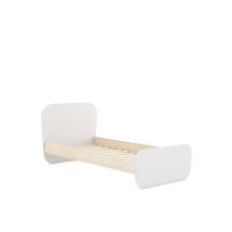 Mkric - Cama Juvenil Dylan Acabado Blanco/cera Blanca, 45/90cm(alto) 195.4cm(ancho) 106.5cm(fondo)
