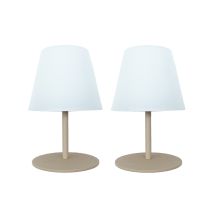 LUMISKY – Set di 2 lampade da tavolo H16CM – 140 lumen, 3000K-7500K, ricarica USB – Lampade dimmerabili per interni ed esterni