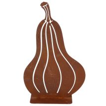 Zucca Decorativa In Metallo, Altezza 27 Cm