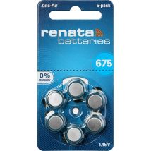 Pile Bouton Za 675 Zinc-air Renata 660 Mah 1.4 V 6 Pc(s)