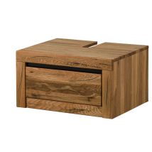 Massivmoebel24.de - Waschbeckenunterschrank Wildeiche / Zerreiche 70x50x37 Natur Geölt Montreux 52