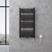 Radiador De Baño Calentador De Toallas 100x60cm Radiador Tubular Horizontal Calefacción Eléctrica Antracita Con Elemento Calefactor Eléctrico 600w - 
