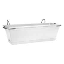 Florus Mediterran Kit Balconnière 40 - Blanc - L 40 X B 27.2 X H 0 Cm - Balcon - 100% Recyclé