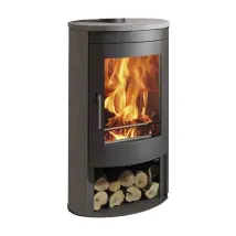 Stufa A Legna Panadero "oval 3 Stones" Antracite 7,6 Kw