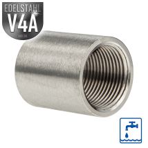 Es Muffe - Schweißmuffe Edelstahl V4a (aisi 316), Ig 1/4 Zoll