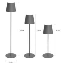 New Majestic Lampada Da Terra Agata Xl Regolabile Ip54 Sabbia
