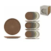 Juego De Platos De Stoneware 18 Piezas Nordic Universe