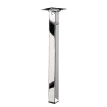 Hettich - Pata De Mesa De Centro Cuadrada Fija De Acero Cromado Gris