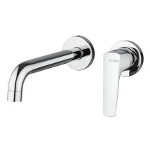 Piralla - Mezclador De Lavabo De Pared Sin Placa En Latón Cromado Iceberg 0ic00497a22 Cromo