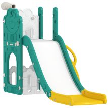 Aiyaplay - Set Scivolo Per Bambini 5in1 Canestro E Telescopio Età 1-3 Anni Giallo