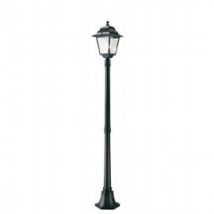 Sovil – Poste de jardín mediano con linterna cuadrada de aluminio – E27, 100W, IP43, 175 cm, 24 cm base