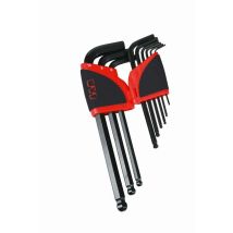 Blanc Habitat – 9er Inbusschlüssel mit Kugelkopf 1,5 bis 10 mm – Robustes ABS – Ideal für Mechanik und Bau