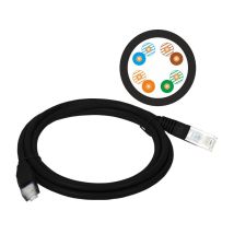 Cable De Conexión U/utp Cat.5e Pvc 0,5 M Negro Alantec