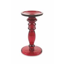 Candeliere In Vetro D10.5xh20.5 Rosso